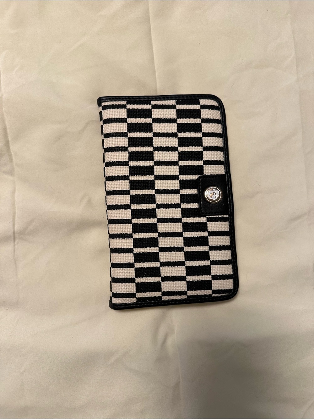 Spartina Black & White Checkered Phone Wallet Case - never been used